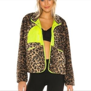Free People movement “queen of the jungle” fleece jacket